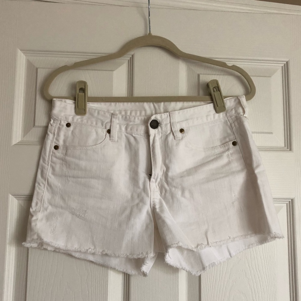 JCrew White Denim Shorts- Size 28